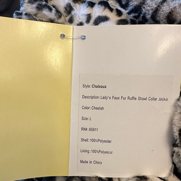 Damselle New York Faux Fur Cheetah Print Jacket - Picture 14 of 16